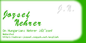 jozsef nehrer business card
